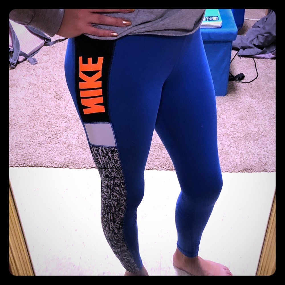 Blue Nike Leggings